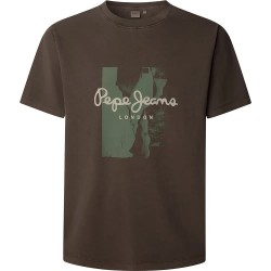 тениска,мъжки,тениски,pepe,jeans,murphy,short,sleeve,t,shirt,dark,brown