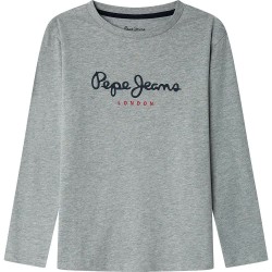 тениска,детски,тениски,pepe,jeans,new,herman,long,sleeve,t,shirt,marl,grey,(grey)