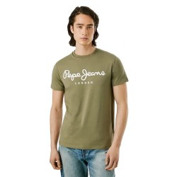 тениска,мъжки,тениски,pepe,jeans,original,stretch,n,short,sleeve,t,shirt,military,green,(green)