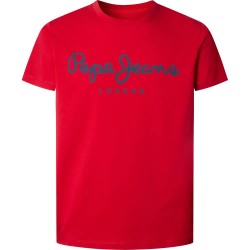 тениска,мъжки,тениски,pepe,jeans,original,stretch,n,short,sleeve,t,shirt,rugby,red,(red)
