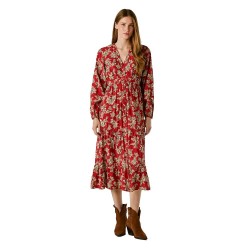 рокля,дамски,поли,и,рокли,pepe,jeans,poliana,long,sleeve,dress,red,(terracotta,brown)