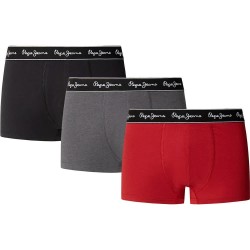 боксерки,мъжко,бельо,pepe,jeans,solid,boxers,3,units,multicolor,(rugby,red)