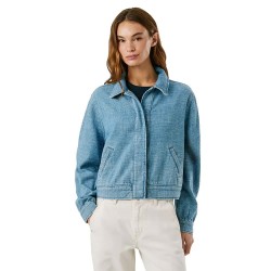 яке,дамски,якета,и,палта,pepe,jeans,yana,tweed,denim,jacket,denim,(blue)