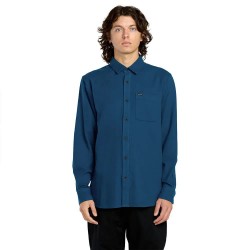 риза,с,дълъг,ръкав,мъжки,ризи,volcom,caden,solid,long,sleeve,shirt,cosmic,blue