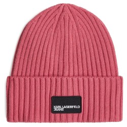 Дънки Karl lagerfeld jeans Turned Up beanie - Pink (Slate Rose) дънки,всички,шапки,karl,lagerfeld,jeans,turned,up,beanie,pink,(slate,rose)