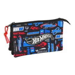 канцеларски,принадлежности,safta,hot,wheels,triple,challenge,pencil,case,black,(multicolor)