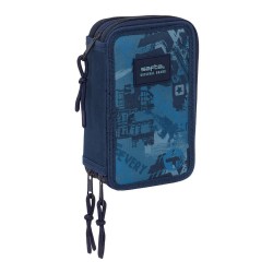 канцеларски,принадлежности,safta,new,edition,pencil,case,36,pieces,blue,(multicolor)