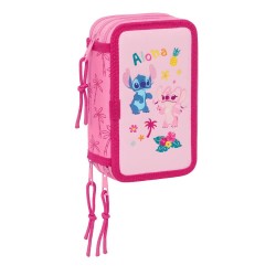 канцеларски,принадлежности,safta,stitch,chill,pencil,case,37,pieces,pink,(multicolor)