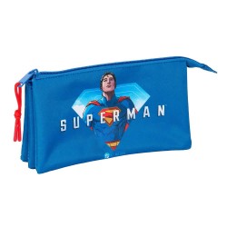 канцеларски,принадлежности,safta,superman,triple,pencil,case,multicolor,(blue)