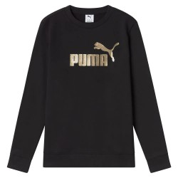 блуза,дамски,блузи,puma,ess+,textured,foil,big,logo,sweatshirt,black