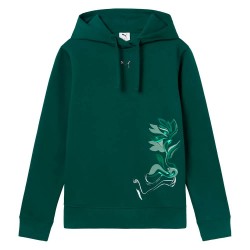суичър,дамски,блузи,puma,graphic,flowered,hoodie,green,terrain