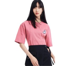 тениска,дамски,тениски,lily,fashion,fishbone,short,sleeve,t,shirt,pink