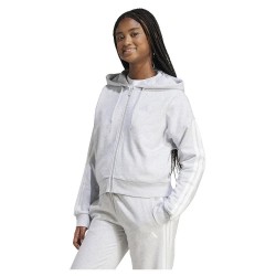 блуза,дамски,блузи,adidas,essentials,3,stripes,french,terry,full,zip,sweatshirt,light,grey,heather,white,(grey)