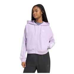 блуза,дамски,блузи,adidas,essentials,3,stripes,french,terry,full,zip,sweatshirt,powder,plum,white