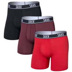 Боксерки SAXX Underwear Essential Performance Mesh Boxer Brief Fly 3Pk boxers 3 units - Multicolor (Classic Red / Maroon / Black) боксерки,мъжко,бельо,saxx,underwear,essential,performance,mesh,boxer,brief,fly,3pk,boxers,3,units,multicolor,(classic,red,maroon,black)