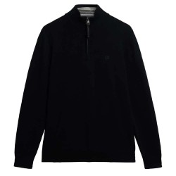 блуза,мъжки,пуловери,superdry,essentials,half,zip,sweater,eclipse,navy,marl,(black)