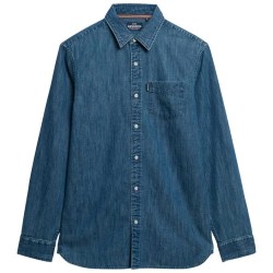 риза,с,дълъг,ръкав,мъжки,ризи,superdry,essentials,long,sleeve,shirt,worn,wash,(blue)
