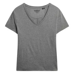 тениска,дамски,тениски,superdry,studios,slub,emb,vee,short,sleeve,t,shirt,silver,metallic,(grey)