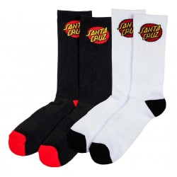 чорапи,дамски,чорапи,santa,cruz,classic,dot,socks,2,pairs,white,black,(white,&,black)