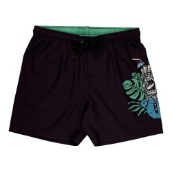 Бански гащета Santa cruz Tiki hand swimming shorts - Black (Dark Rust) бански,гащета,мъжки,бански,костюми,santa,cruz,tiki,hand,swimming,shorts,black,(dark,rust)