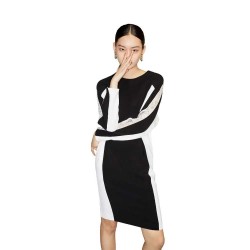 рокля,дамски,поли,и,рокли,lily,contrast,cut,out,dress,black