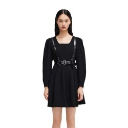 рокля,дамски,поли,и,рокли,lily,french,square,neck,little,black,dress,black