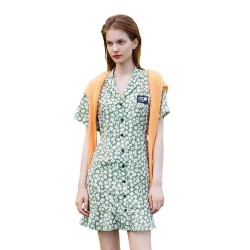 рокля,дамски,поли,и,рокли,lily,high,waisted,floral,dress,green