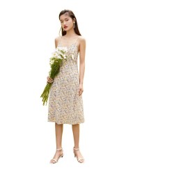 рокля,дамски,поли,и,рокли,lily,printed,camisole,dress,orange,yellow,(beige)