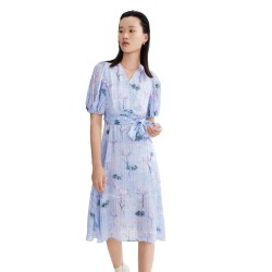 рокля,дамски,поли,и,рокли,lily,printed,dress,blue