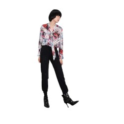 блуза,дамски,пуловери,дамски,плетени,дрехи,lily,ribbon,collar,silk,sweater,plum,red,(grey)