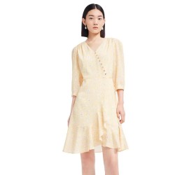 рокля,дамски,поли,и,рокли,lily,romantic,ruffled,dress,orange,yellow,(yellow)