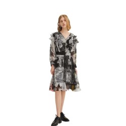 рокля,дамски,поли,и,рокли,lily,ruffle,dress,dark,gray,(grey)