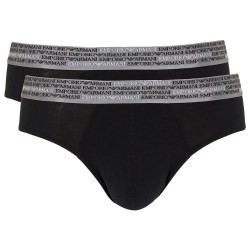 Emporio armani All Over Logo Elastic slips 2 units - Black (Black / White) мъжко,бельо,emporio,armani,all,over,logo,elastic,slips,2,units,black,(black,white)