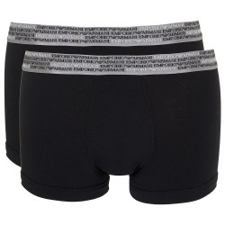 Боксерки Emporio armani All Over Logo Elastic Trunk boxers 2 units - Black (Black / White) боксерки,мъжко,бельо,emporio,armani,all,over,logo,elastic,trunk,boxers,2,units,black,(black,white)