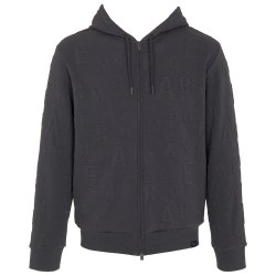 Блуза Emporio armani Embossed Terry full zip sweatshirt - Grey (Grey / Jacquard) блуза,мъжки,пуловери,emporio,armani,embossed,terry,full,zip,sweatshirt,grey,(grey,jacquard)