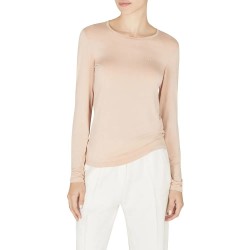 Тениска Emporio armani Essential studs long sleeve T-shirt - Nude тениска,дамски,тениски,emporio,armani,essential,studs,long,sleeve,t,shirt,nude