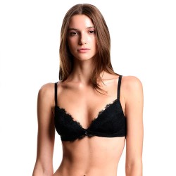 Emporio armani Eternal Lace Padded Triangle bra - Black - (Black) дамско,бельо,дамски,бикини,и,танкини,emporio,armani,eternal,lace,padded,triangle,bra,black,(black)