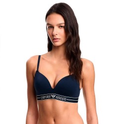 Emporio armani Everyday cotton Padded Triangle bra - Blue - (Blue) дамско,бельо,дамски,бикини,и,танкини,emporio,armani,everyday,cotton,padded,triangle,bra,blue,(blue)