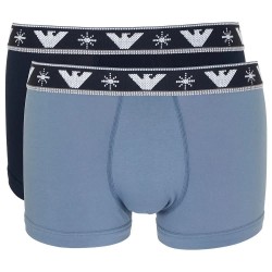 Боксерки Emporio armani Holidays Jaquard Trunk boxers 2 units - Blue (Navy / Stone) боксерки,мъжко,бельо,emporio,armani,holidays,jaquard,trunk,boxers,2,units,blue,(navy,stone)