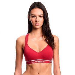 дамско,бельо,дамски,бикини,и,танкини,emporio,armani,iconic,logoband,sports,bra,pink,(lacquer,red)