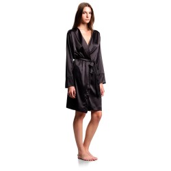 дамски,пеньоари,emporio,armani,satin,lace,dressing,gown,black,(black)
