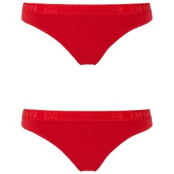 Emporio armani Iconic Microfiber thong 2 units - Red (Red / Red) дамско,бельо,дамски,бикини,и,танкини,emporio,armani,iconic,microfiber,thong,2,units,red,(red,red)