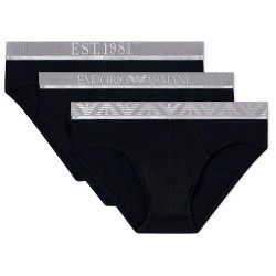Emporio armani Shiny Logoband Pack slips 3 units - Black / Black / Black мъжко,бельо,emporio,armani,shiny,logoband,pack,slips,3,units,black,black,black