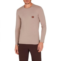 Тениска Emporio armani Shiny Logoband long sleeve T-shirt - Beige тениска,мъжки,тениски,emporio,armani,shiny,logoband,long,sleeve,t,shirt,beige