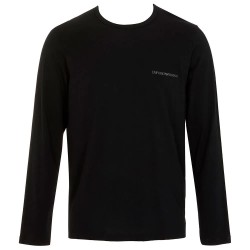 Тениска Emporio armani Pure cotton long sleeve T-shirt - Black (Black) тениска,мъжки,тениски,дамски,тениски,emporio,armani,pure,cotton,long,sleeve,t,shirt,black,(black)