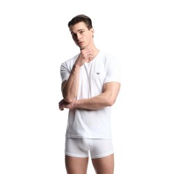 Тениска Emporio armani Stretch Cotton Jersey short sleeve v neck T-shirt - White - (White) тениска,мъжки,тениски,emporio,armani,stretch,cotton,jersey,short,sleeve,v,neck,t,shirt,white,(white)