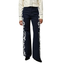 панталони,дамски,панталони,wrangler,70s,flare,fit,pants,dark,navy,(blue)