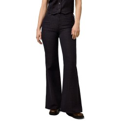 панталони,дамски,панталони,wrangler,70s,flare,fit,pants,mahogany,(black)