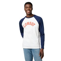 тениска,мъжки,тениски,wrangler,baseball,regular,fit,long,sleeve,t,shirt,white,(black,iris)