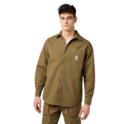 риза,с,дълъг,ръкав,мъжки,ризи,wrangler,cj,1,pocket,loose,fit,long,sleeve,shirt,beech,(green)